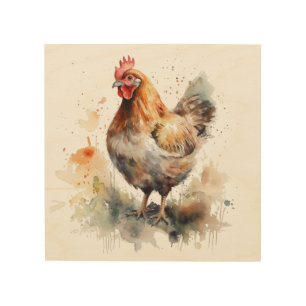 Farmyard Charm: Watercolor Chicken Art