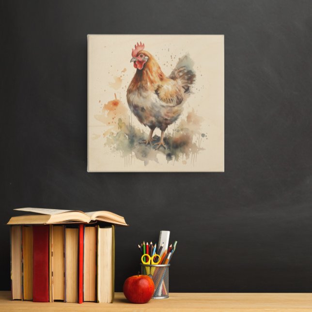 Farmyard Charm: Watercolor Chicken Art (Creator Uploaded)