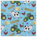 Farmyard Cow Pattern Fabric