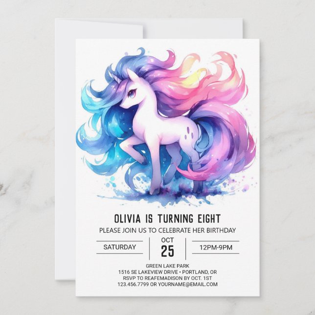 Farmyard Custom Horse Birthday Invitation (Front)