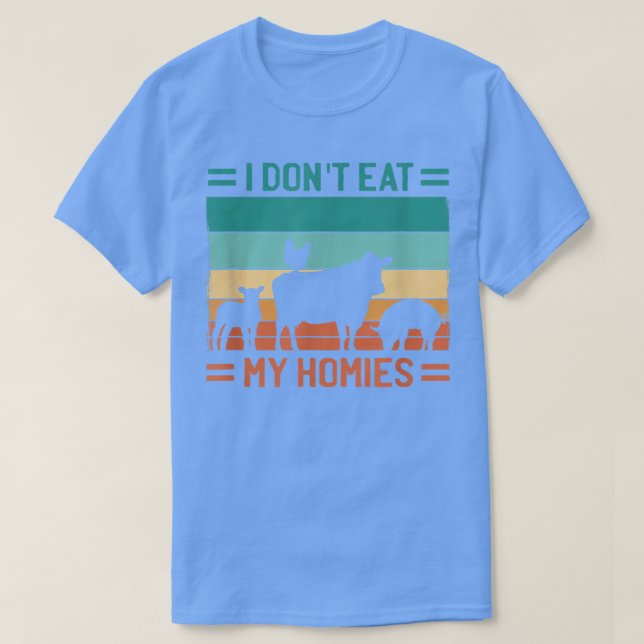 Farmyard Farmers Animals Retro Vegetarian Veggie V T-Shirt (Design Front)