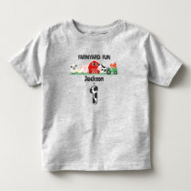 Farmyard Fun 1st Birthday Farm Animal Birthday  Toddler T-shirt