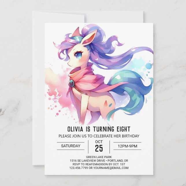 Farmyard Online Horse Birthday Invitation (Front)