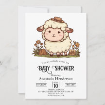 Farmyard Pretty Sheep Baby Shower