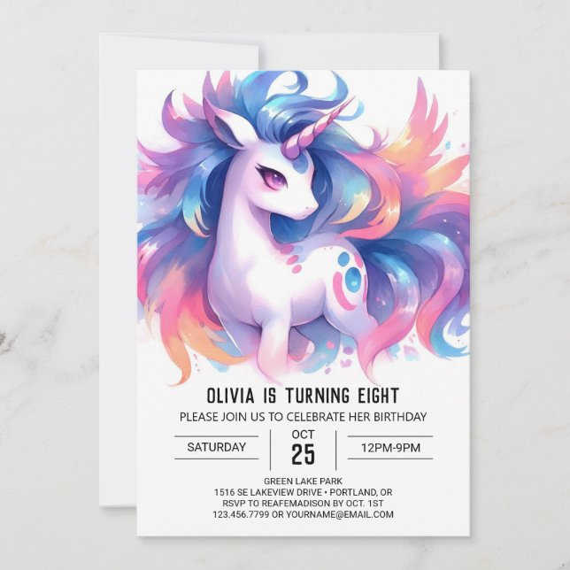  Farmyard Printable Horse Birthday Invitation (Front)
