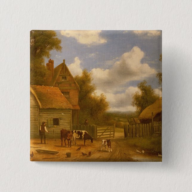 Farmyard Scene Button (Front)