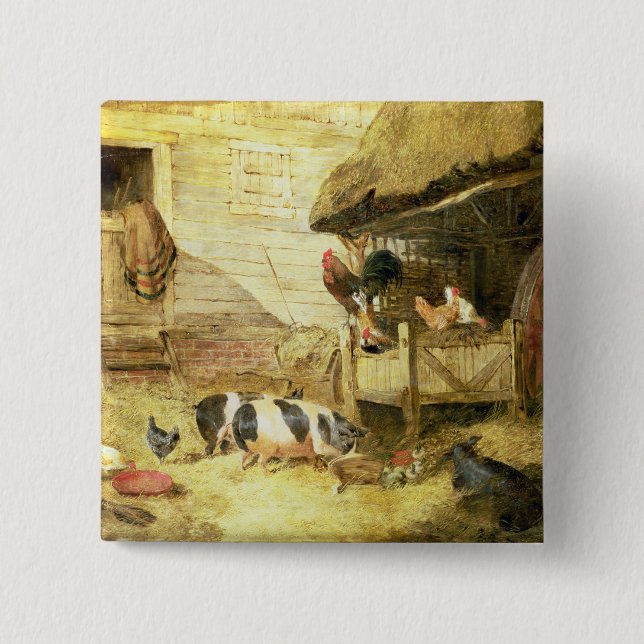 Farmyard Scene Button (Front)