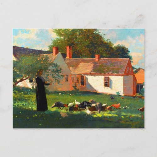 Farmyard Scene by Winslow Homer Postcard