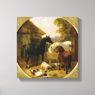 Farmyard Scene Canvas Print