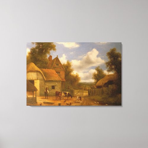 Farmyard Scene Canvas Print