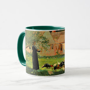 Farmyard Scene, famous artwork by Winslow Homer, Mug