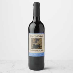 Farmyard Tired Old Goat Template Wine Label