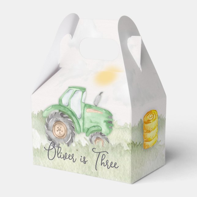 Farmyard Tractor Themed Party Boxes (Front Side)