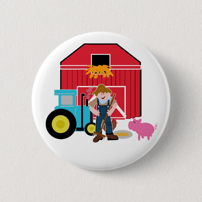 Farmyard Tshirts and Gifts Button (Front)