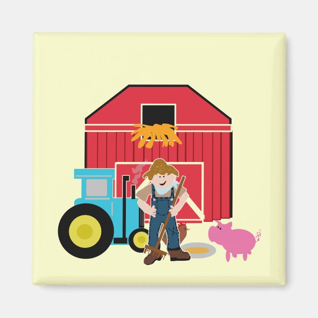 Farmyard Tshirts and Gifts Magnet (Front)