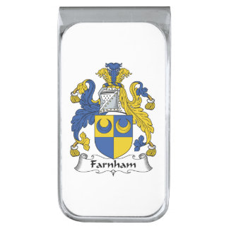 Farnham Family Crest Silver Finish Money Clip