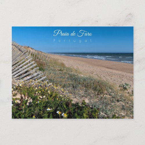 Faro Beach Dunes _ Portugal Postcard