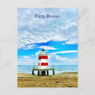 Faro Rosso Red Lighthouse Italy Postcard