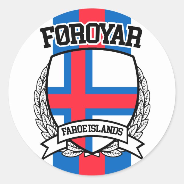 Faroe Islands Classic Round Sticker (Front)
