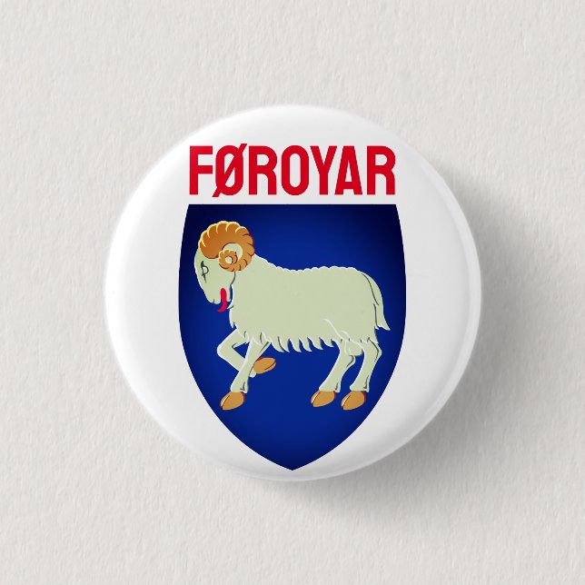 Faroe Islands coat of arms (DENMARK) Button (Front)