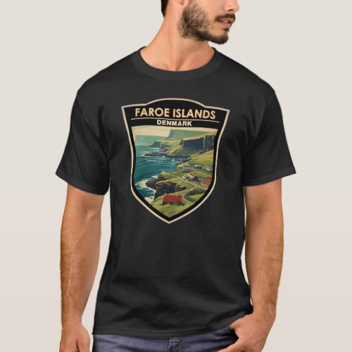 Faroe Islands Denmark Travel Art Vintage T_Shirt