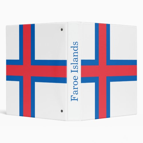 Faroe Islands Flag 3 Ring Binder
