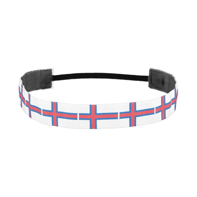 Faroe Islands Flag Athletic Headband (Front)