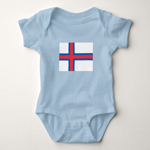 Faroe Islands Flag Baby Bodysuit