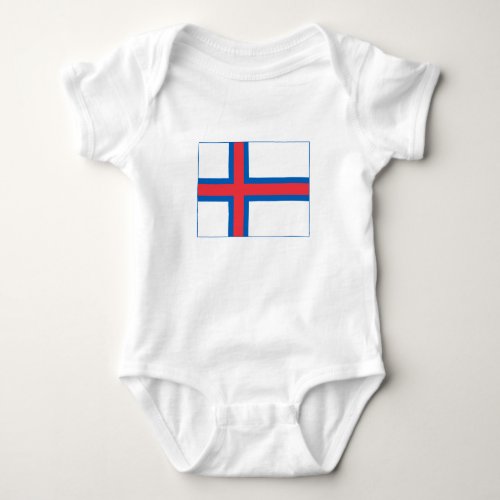 Faroe Islands Flag Baby Bodysuit