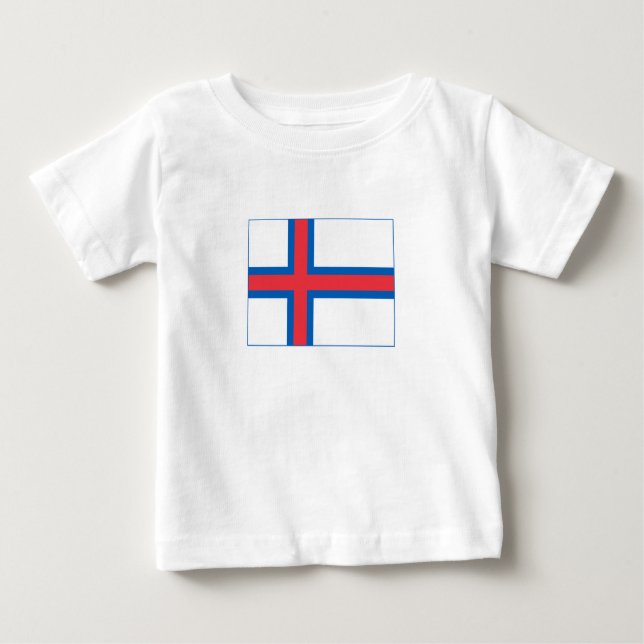 Faroe Islands Flag Baby T-Shirt (Front)