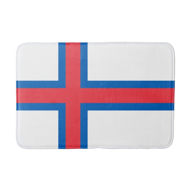 Faroe Islands Flag Bath Mat (Front)