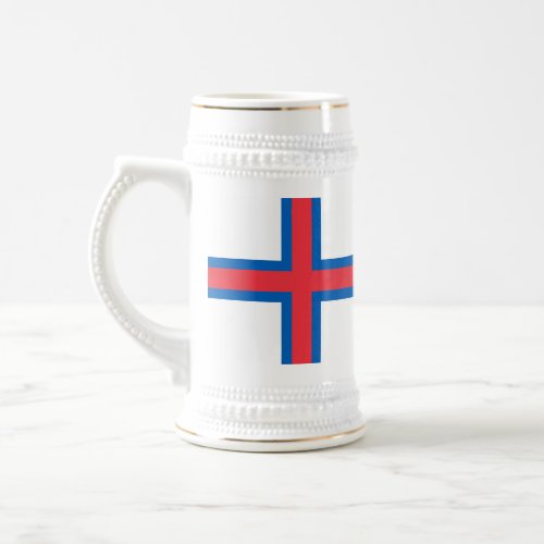 Faroe Islands Flag Beer Stein