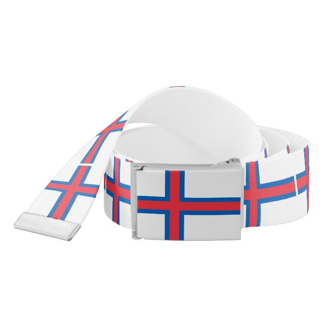 Faroe Islands Flag Belt (Snake)