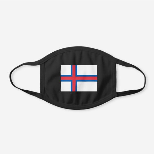 Faroe Islands Flag Black Cotton Face Mask