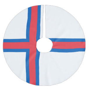 Faroe Islands flag Brushed Polyester Tree Skirt