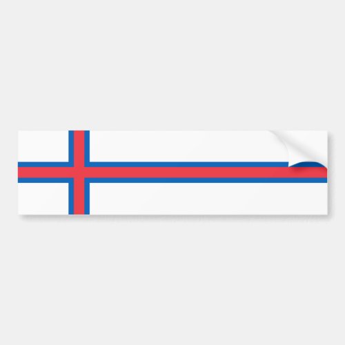 Faroe Islands Flag Bumper Sticker