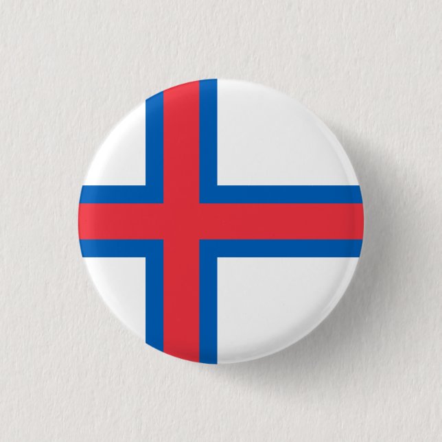 Faroe Islands Flag Button (Front)