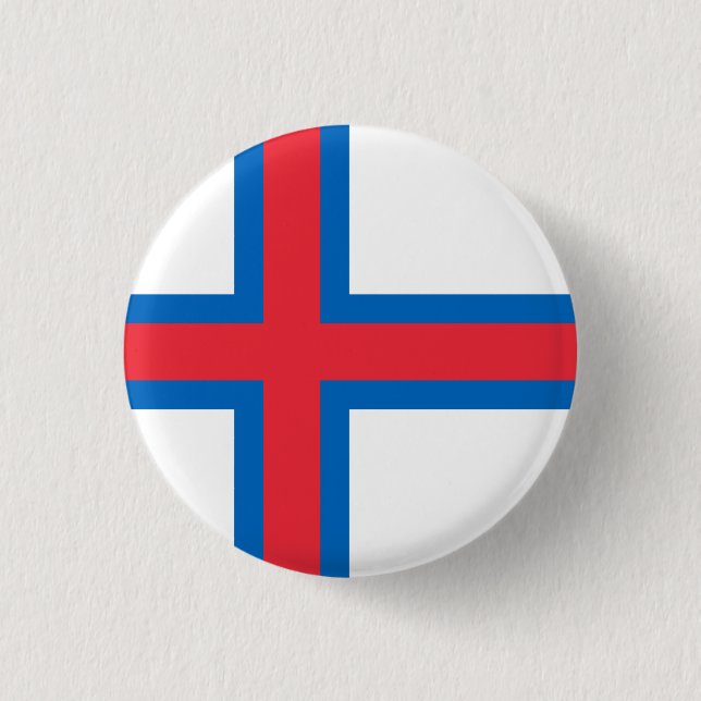 Faroe Islands Flag Button (Front)