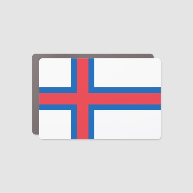 Faroe Islands Flag Car Magnet (Front)