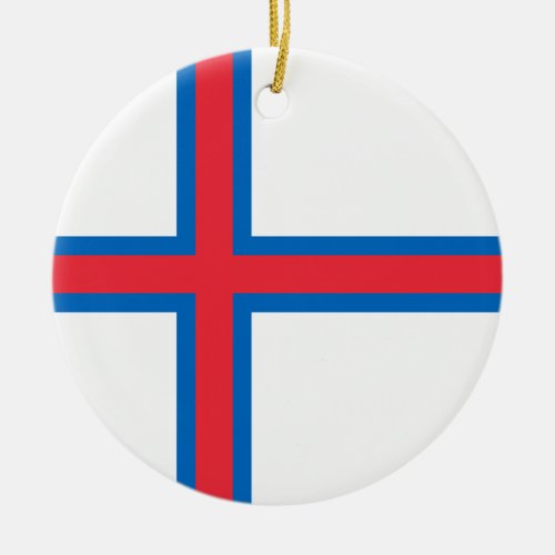 Faroe Islands Flag Ceramic Ornament