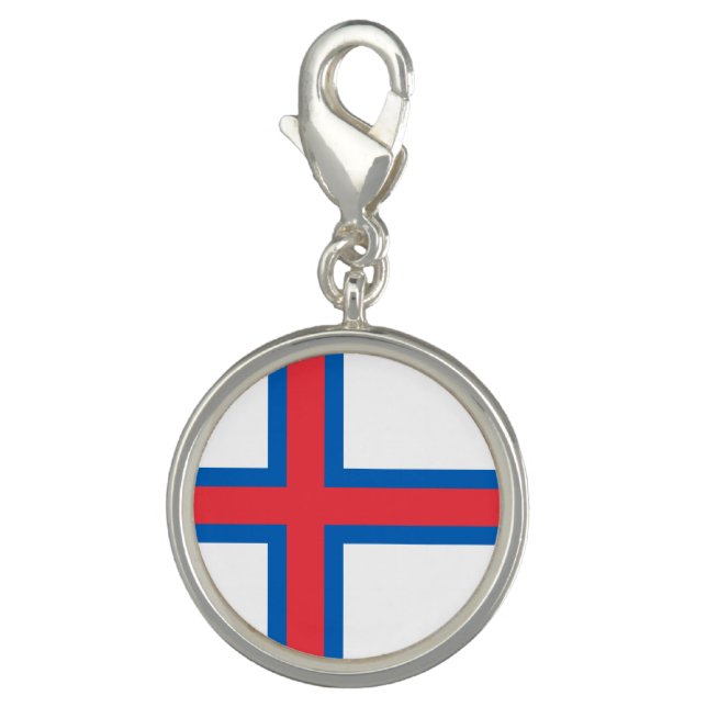 Faroe Islands Flag Charm (Front)