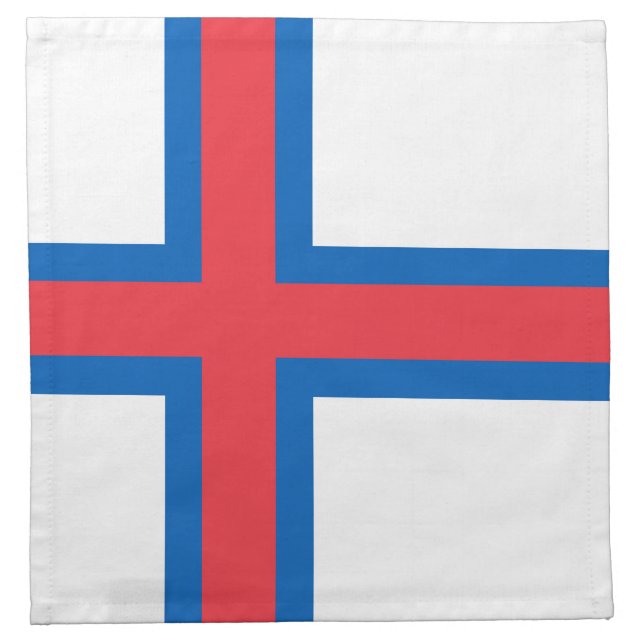Faroe Islands Flag Cloth Napkin (Front)