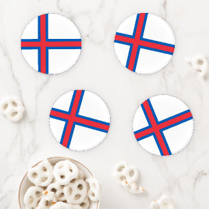 Faroe Islands flag Coaster Set