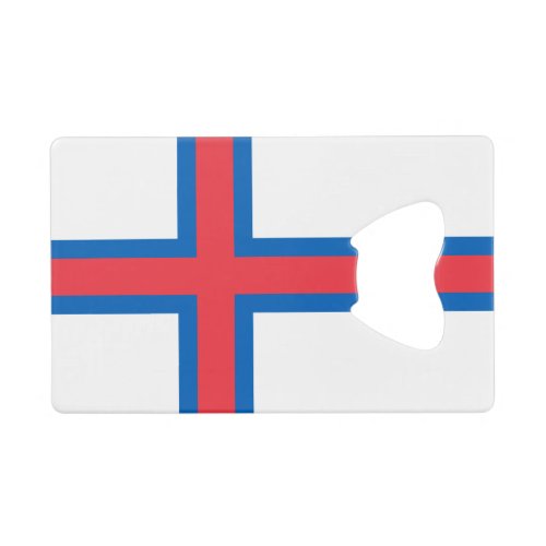 Faroe Islands Flag Credit Card Bottle Opener