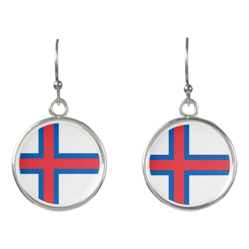 Faroe Islands Flag Earrings