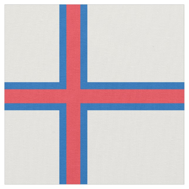 Faroe Islands flag Fabric (Close Up)