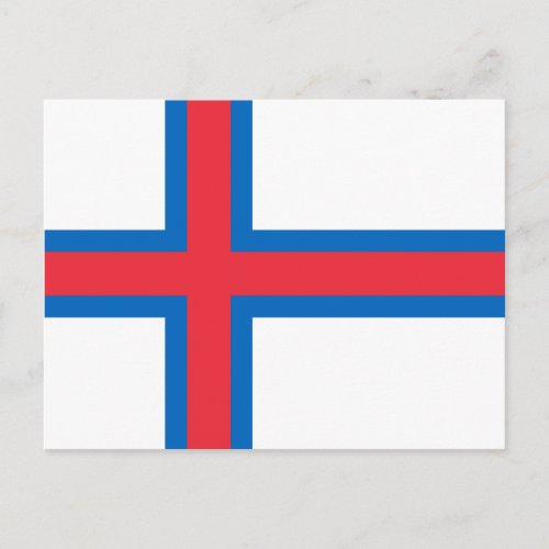 Faroe Islands Flag FO Postcard