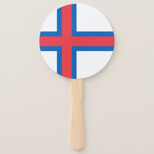 Faroe Islands Flag Hand Fan