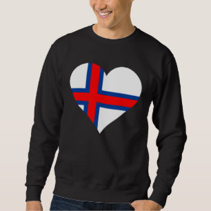 Faroe Islands Flag Heart Faroe Islands Love Faroe  Sweatshirt