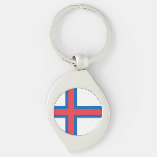 Faroe Islands Flag Keychain